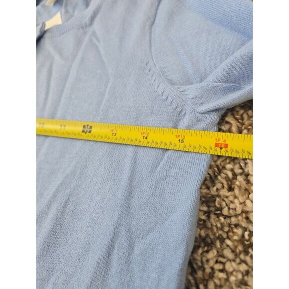 NWT Crewcuts J.Crew Pearl Button Cardigan Girls XL (12–14) Blue Cotton Classic - Picture 6 of 7